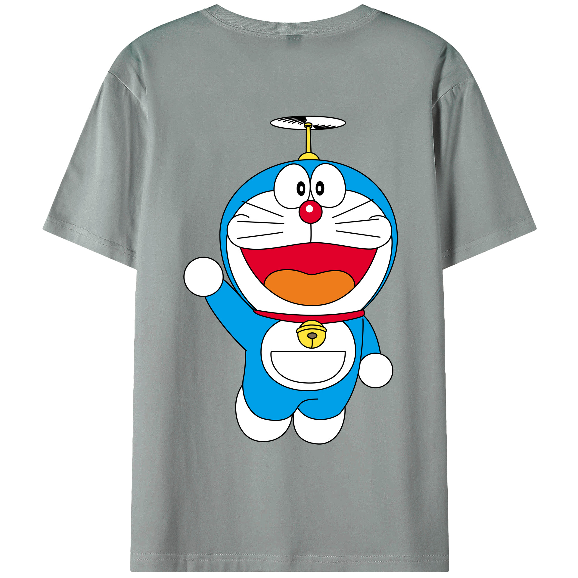 （画像用） ドラえもん Doraemon 綿100％ メンズ半袖Tシャツ（バックプリント） 通気性